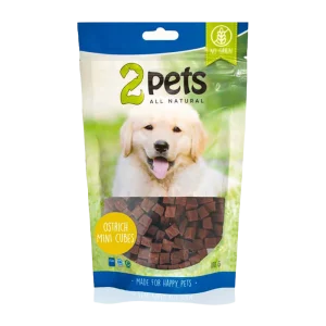 2PETS Dogsnack Ostrich/Struts Minicubes