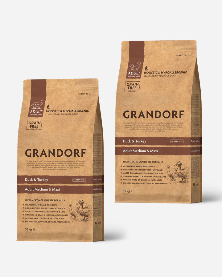 Grandorf Adult - Anka Kalkon och Spannmålsfri - 2x10kg - Bild 2