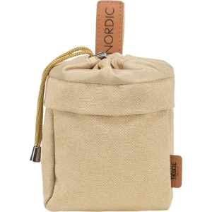 Hundgodisväska Beige med läderdetaljer