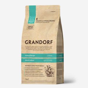 Grandorf Cat Adult Indoor 4 Meat - Kalkon Lamm Anka och Vildsvin - 2kg