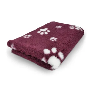 Hundfäll Dog Feet Vinröd Vit