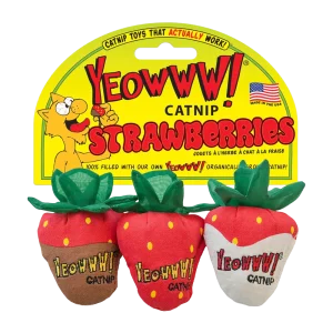 Yeowww Catnip Jordgubbe Mix - 3 ST