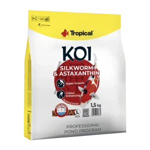 Tropical New Koi Silkworm & Astaxanthin Pellets Size L - 5 L