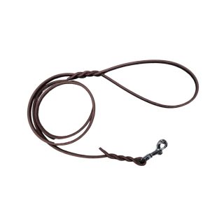 Brunt Läderkoppel 120cm x 6mm | Pistolhake